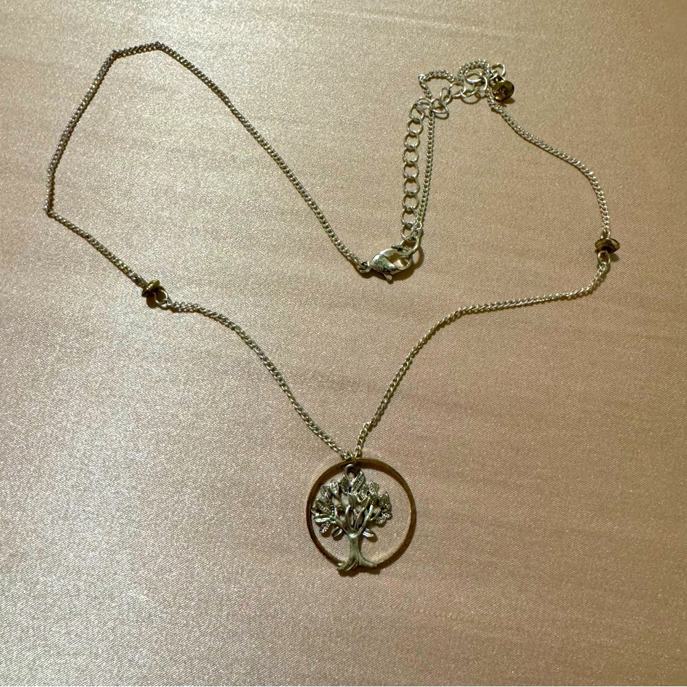 Silver and Gold Tree Necklace